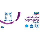 ARO-SEGREGATIONSBEUTEL MIT BAND BLAU 120 L 8 STK